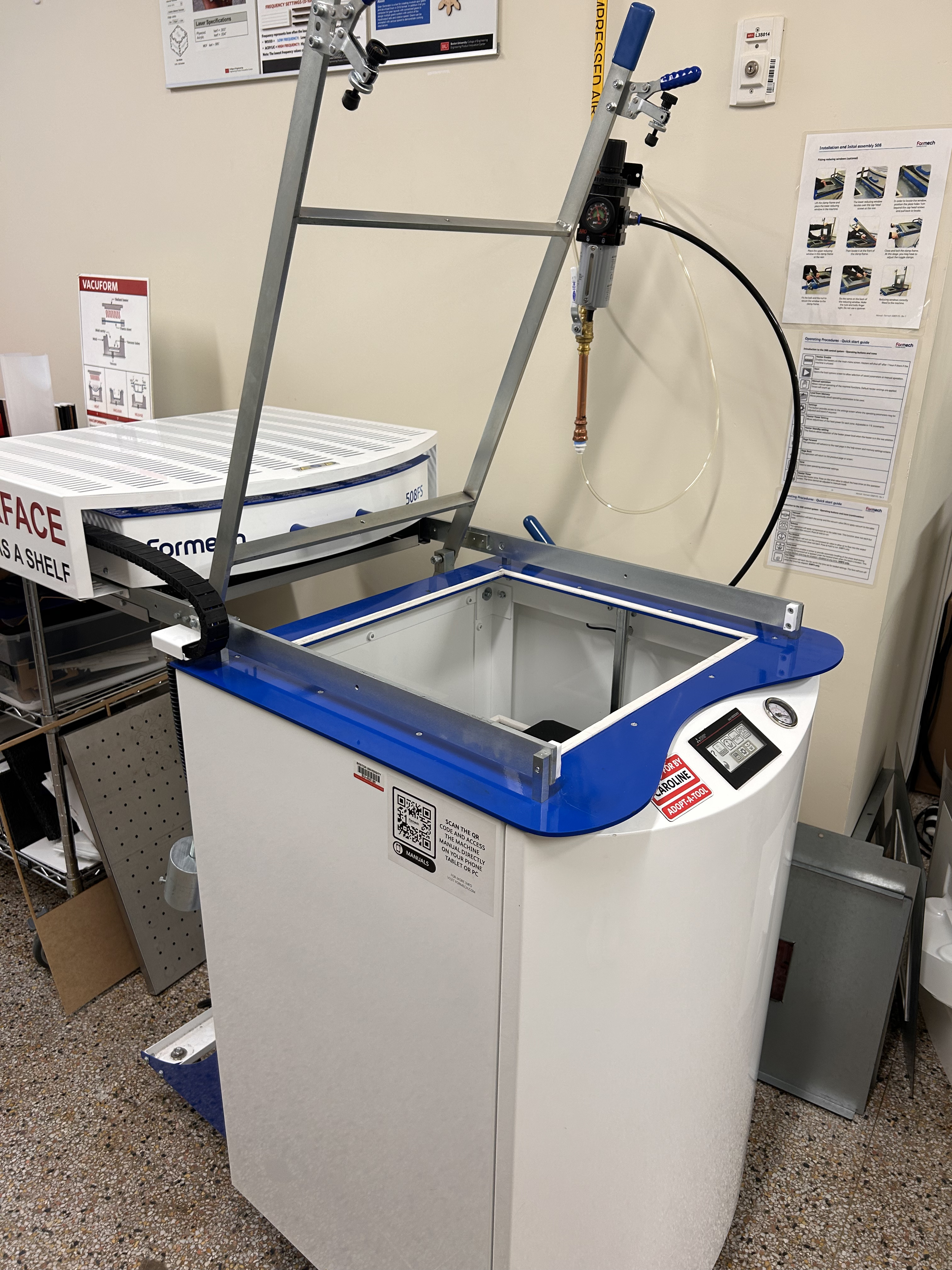 HDPE material preparation and heating