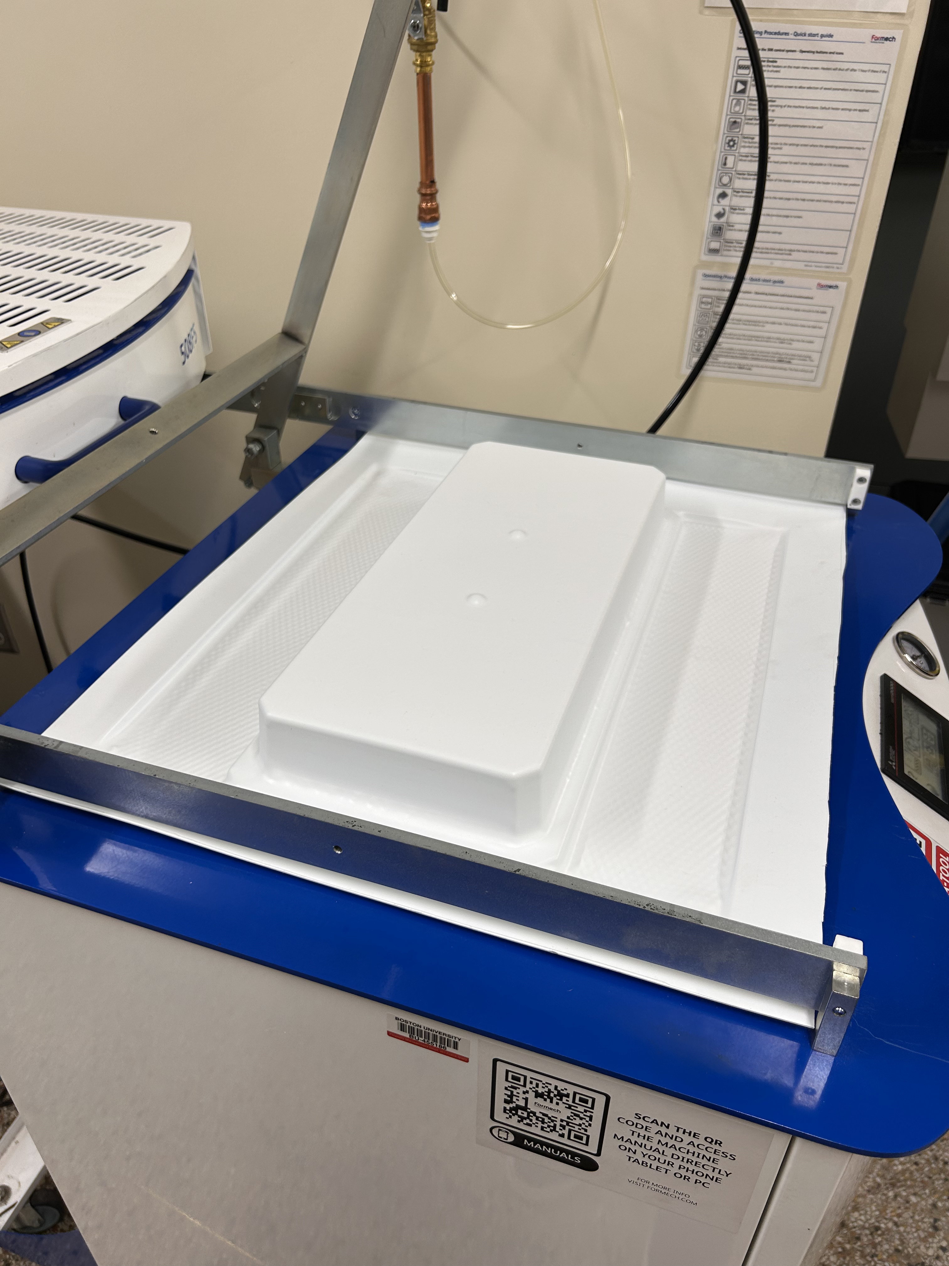 Vacuum forming process in action