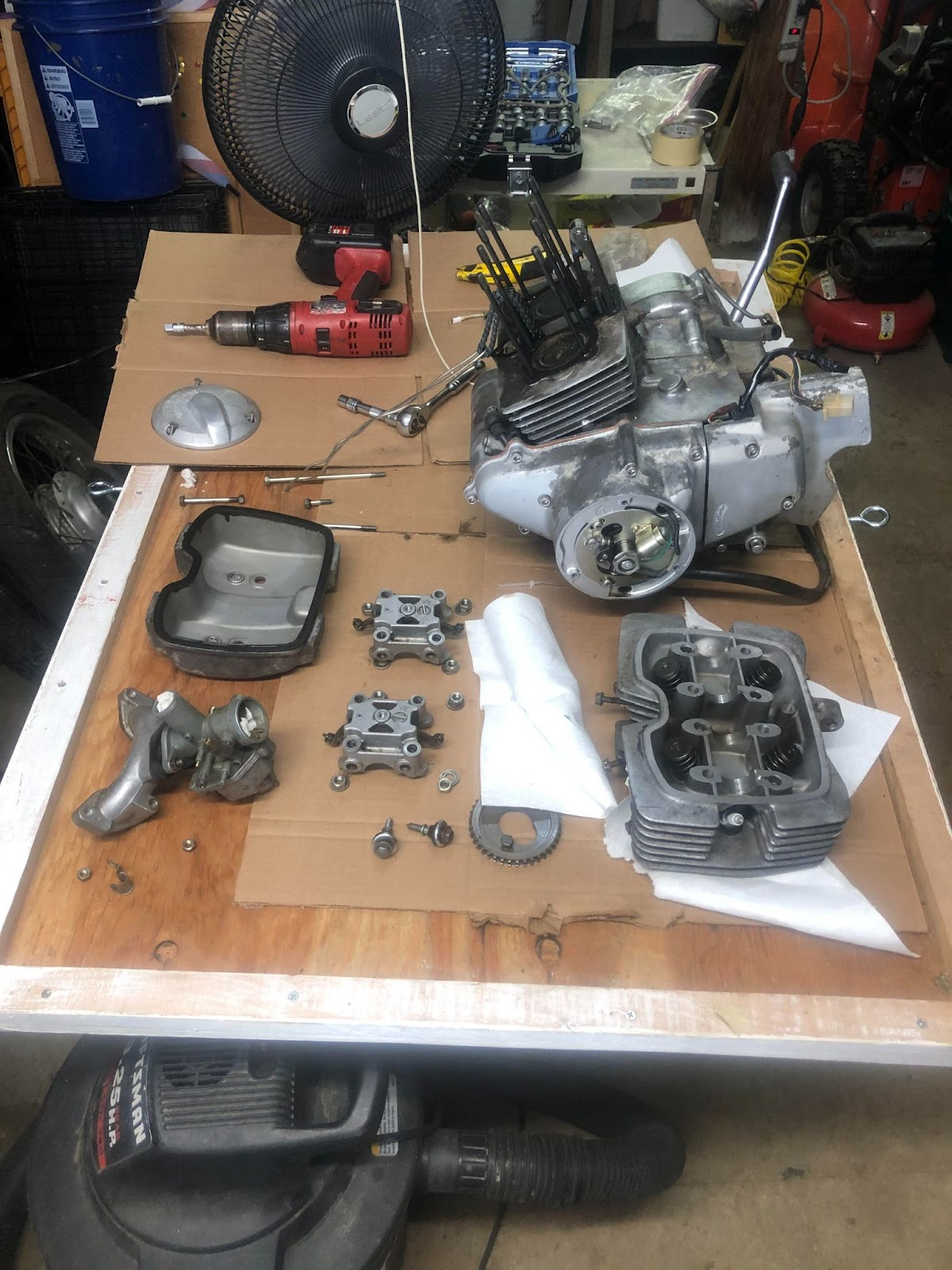 CM200T cylinder head and valve work