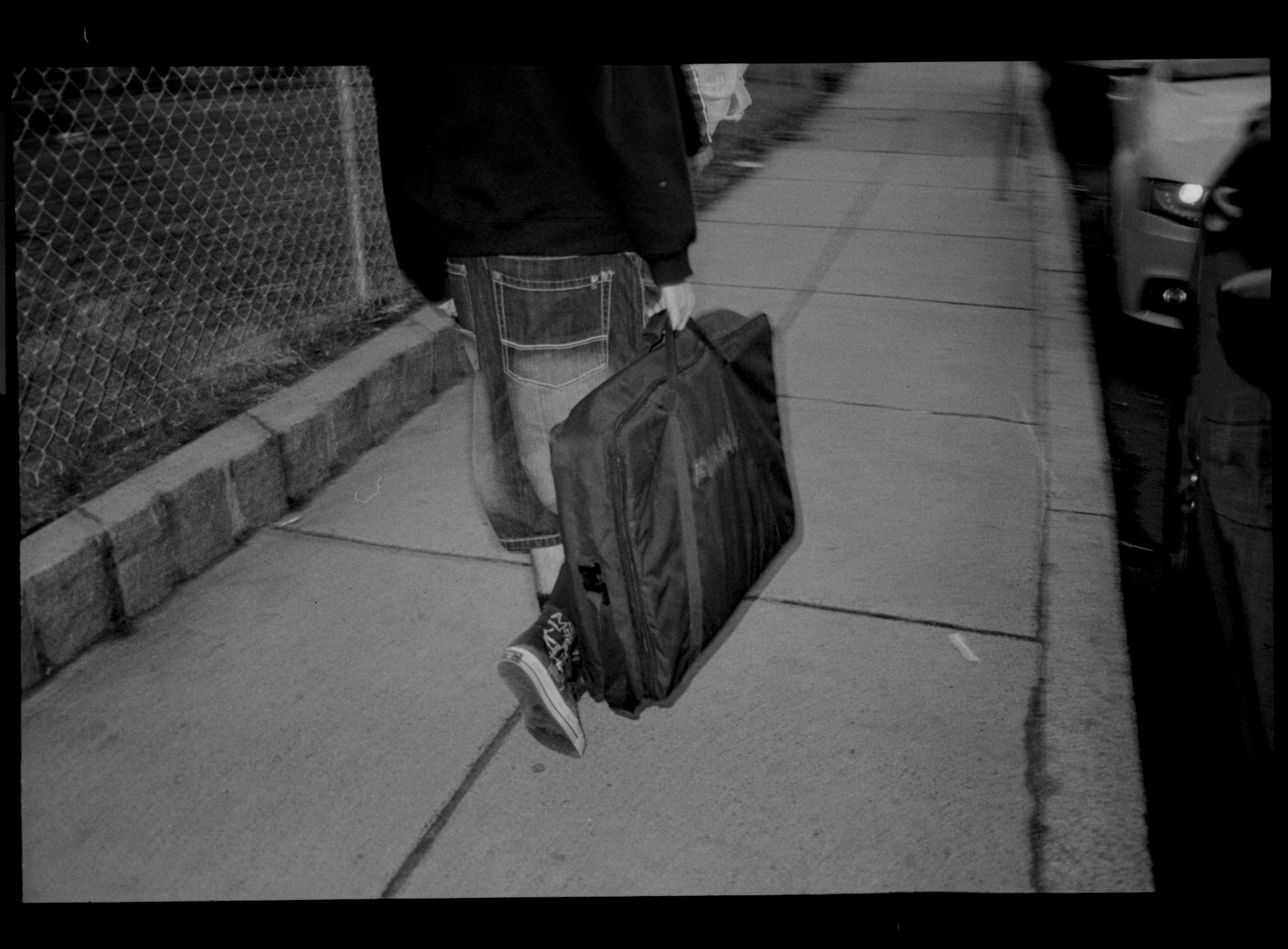 Film strip in holder